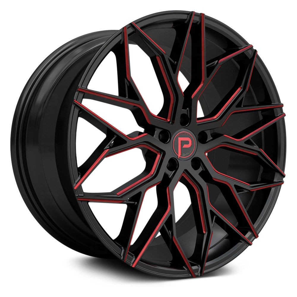 Pinnacle Mystic Black Red Milled Wheel