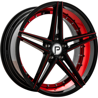 Pinnacle Savage Black Red Milled Wheel