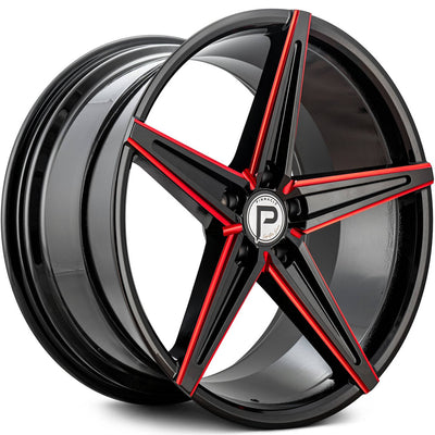 Pinnacle Supreme Black Red Milled Wheel