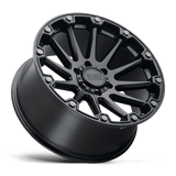 Black Rhino PINNACLE 17x8.5 -18 Semi Gloss Black with Gunmetal Bolts   truck wheel
