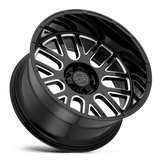 Black Rhino PISMO 20x9.5 +6mm Gloss Black with Milled Spokes