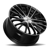 Platinum Genesis Black Wheel - angled view