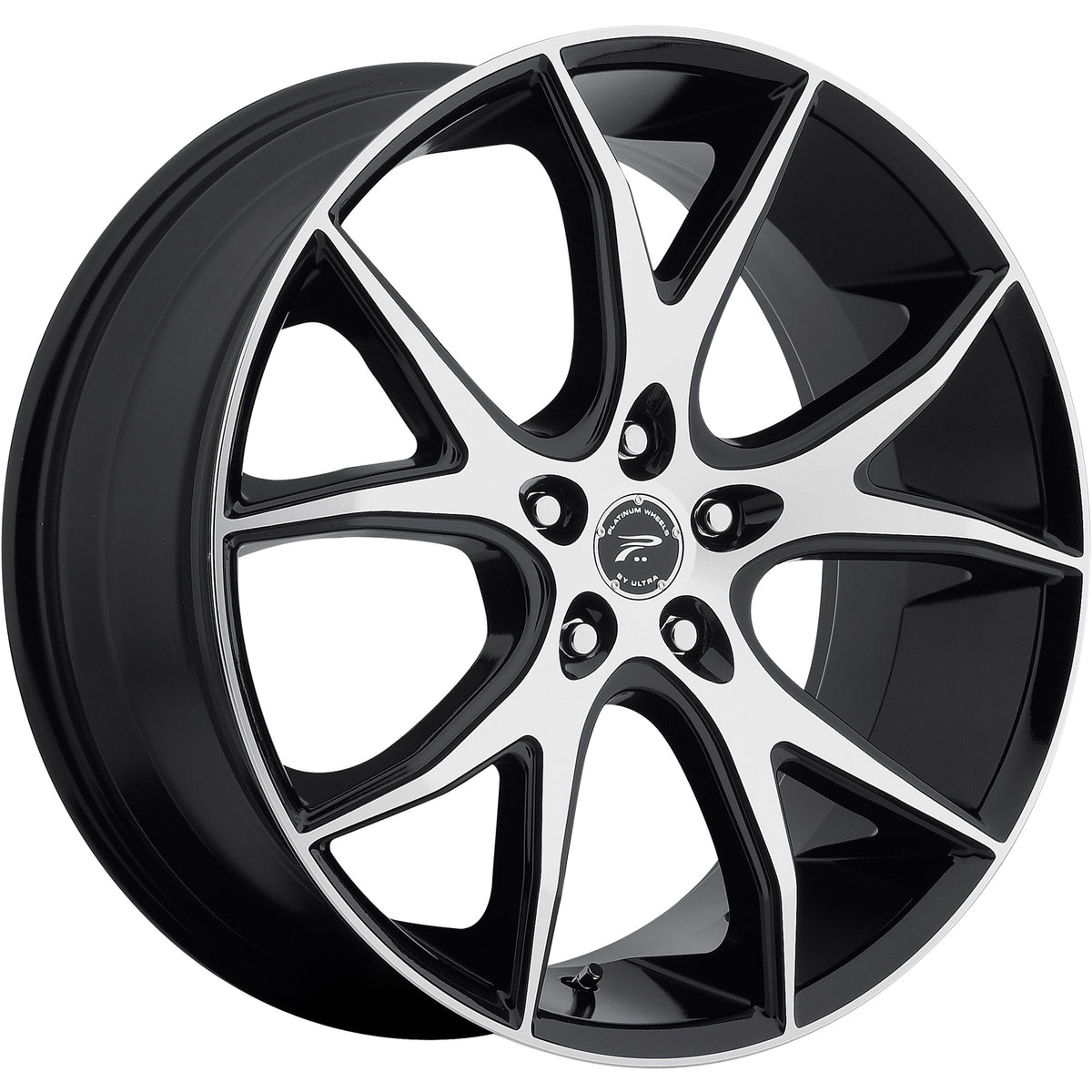 Platinum Recluse Black Machined Wheel