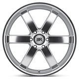 Black Rhino PONDORA 24x10 +25mm Silver with Machine Face & Lip