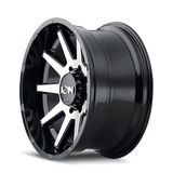 Ion 143 20x9 +18 Gloss Black Machined premium heavy-duty truck wheel