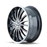 Mazzi Hype 20x9 +18 Black Machined Spoke Faces Outer Lip Flange premium performance wheel