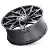 Mazzi Big Easy 372 20x8.5 +18 Matte Black Machined Spoke Edges Dark Tinted premium wheel