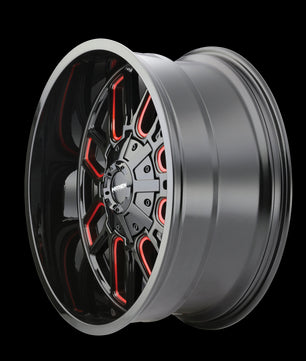 Mayhem COGENT 8107 Gloss Black Milled Prism Red