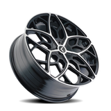 Kraze Ricochet KR184 22x8.5 +38 gloss black machined premium wheel 5x115 5x120