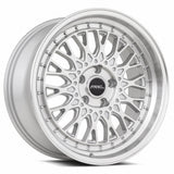 ARC AR1 18x8.5 +35 Silver Machine Face Lip Chrome Rivet premium Euro wheel