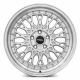 ARC AR1 18x8.5 +35 Silver Machine Face Lip Chrome Rivet premium Euro wheel
