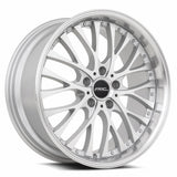 ARC AR6 18x8 +30 Silver Machine Face Lip Chrome Rivet premium Euro wheel 5x120