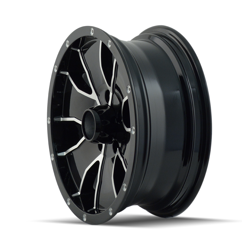 Trailer Wheels 14 Gloss Black Machined