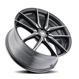 Touren TR94 19x8.5 Dark Graphite Brushed Spoke Faces premium Euro wheel
