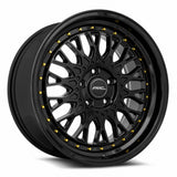 ARC AR1 18x8.5 All Black Gold Rivet premium Euro wheel