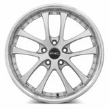 ARC AR5 18x8.5 +35 Silver Machine Face Lip Chrome Rivet premium Euro wheel