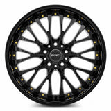 ARC AR6 18x8 +30 All Black Gold Rivet premium Euro wheel