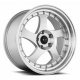 Vors VR2 18x9 +35 Silver Machine Face Lip Chrome Rivet premium Euro wheel