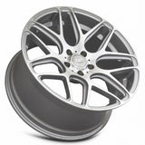 MRR GF9 19x9.5 +20 Silver Machine Face premium Euro wheel