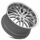 MRR GT1 19x9.5 +24 Hyper Silver Machine Lip premium Euro wheel