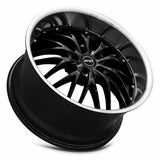 MRR GT1 20x10 +40 Black Machined Lip premium Euro wheel