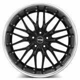 MRR GT1 20x10 +40 Black Machine Lip premium Euro wheel