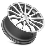 MRR HR9 18x8.5 Silver Machined Spoke Face premium Euro wheel 5x112