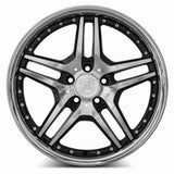 MRR RW2 18x8 +25 Black Chrome Lip premium wheel 5x114.3