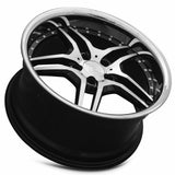 MRR RW2 19x9.5 black machined chrome lip premium Euro wheel