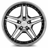 MRR RW2 20x8.5 +25 Black Chrome Lip premium Euro wheel