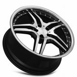 MRR RW2 20x8.5 +25 Black Chrome Lip premium Euro wheel