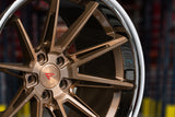 Ferrada CM2 Brushed Cobre (Bronze) with Chrome Lip