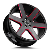 Strada Coda S60 Gloss Black Candy Red Milled