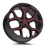 XCess 5 Flake X05 Gloss Black Candy Red Milled