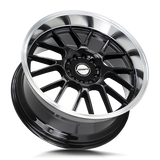 Shift Crank H28 18x8.5 Black Polished Lip premium Euro wheel