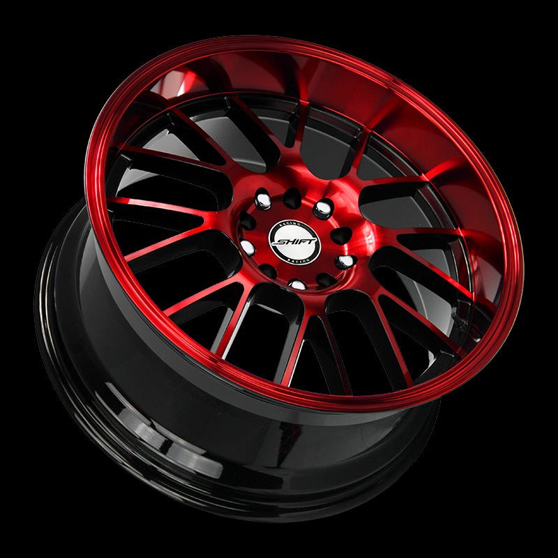 Shift Crank H28 Gloss Black Candy Red Machine