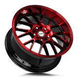 Shift Crank 18x8.5 +30 Gloss Black Red Machined premium sport compact wheel