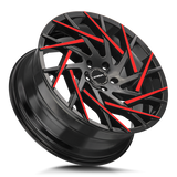 Strada Nido S64 Gloss Black Machined Red Tips