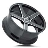 Strada Perfetto 20x8.5 Gloss Black Milled Spoke Edges premium wheel