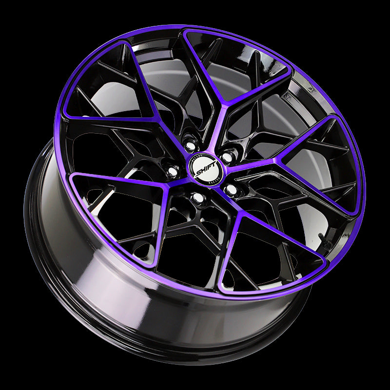 Shift Piston H35 Gloss Black Purple Machined