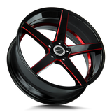 Strada Perfetto S35 Gloss Black Candy Red Milled