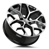 Strada Replicas GM Snowflake Replica 20x9 +24 Gloss Black Machined truck wheel