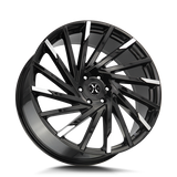 XCess X02 20x8.5 Gloss Black Machined Tips premium Euro wheel