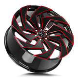 XCess X04 Gloss Black Candy Red Milled
