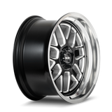 Ridler Style 611 20x8.5 Gloss Black Milled diamond cut lip premium wheel