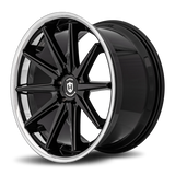 Curva C24 20x10.5 Gloss Black Chrome Stainless Steel Lip premium wheel