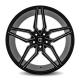Curva C25 20x10 Gloss Black Milled Spoke Accents premium aftermarket wheel