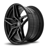 Curva C25 20x10 Gloss Black Milled Spoke Accents premium aftermarket wheel