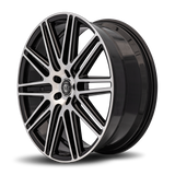Curva C50 22x9 +33mm Black with Machined Spokes and Outer Edge