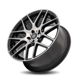 Curva C7 19x9.5 +40mm Black with Machined Spokes and Outer Edge